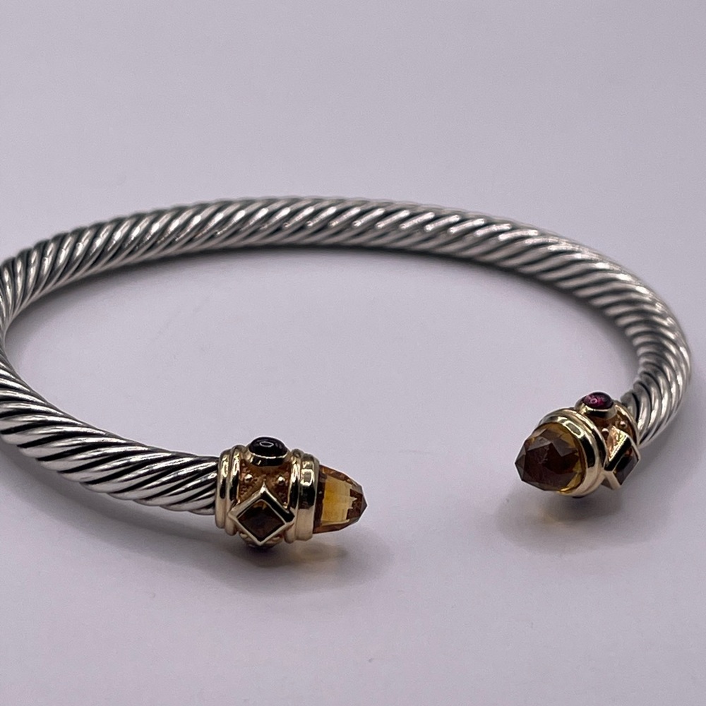 David Yurman 5mm Renaissance Bracelet with Citrine and 14k Gold - Picture 4 of 16